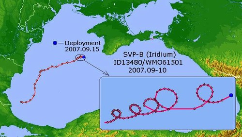Track of the Iridium SVP-B drifter